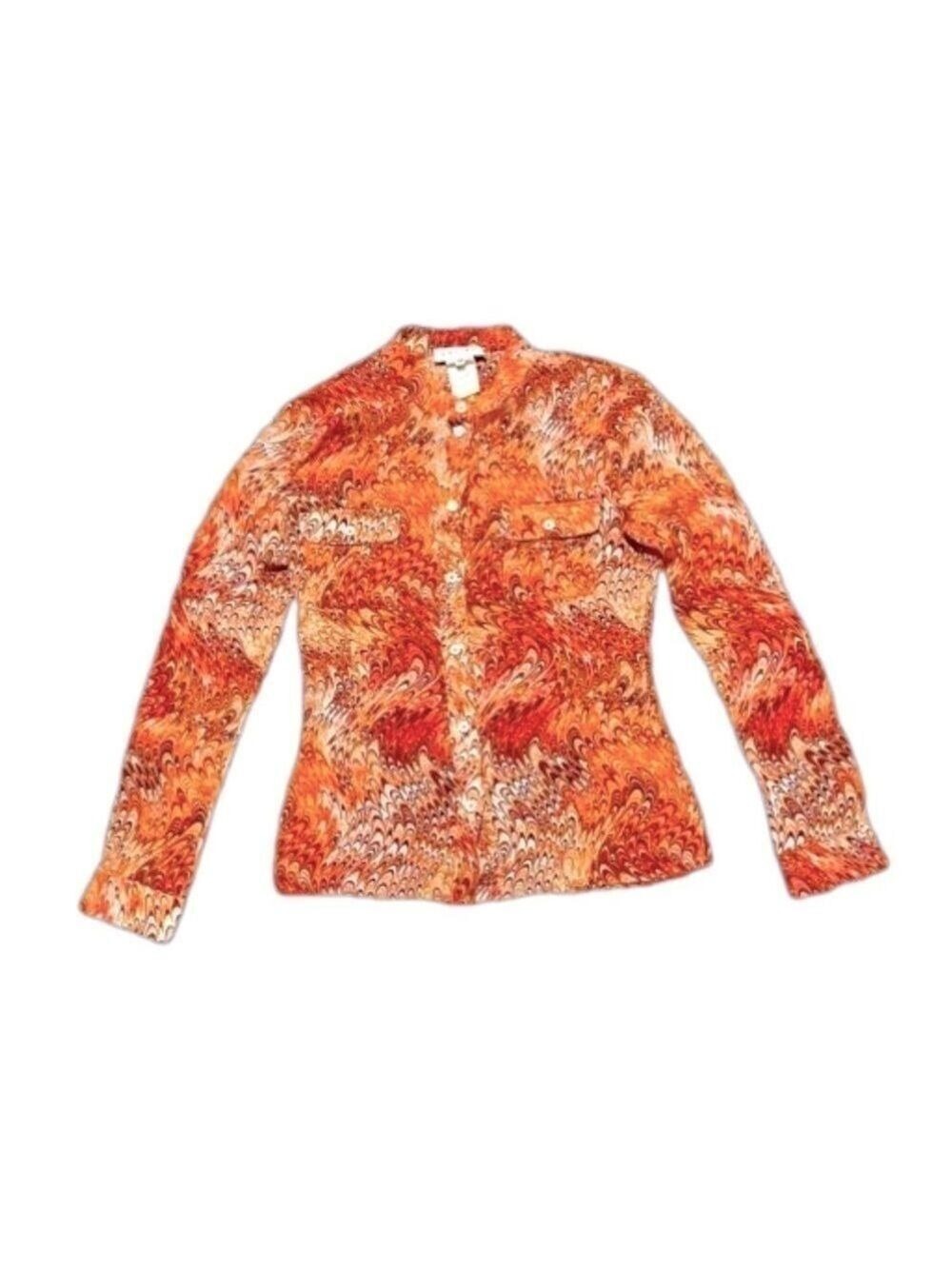 CELINE vintage silk button down blouse. Made in France. Size 38